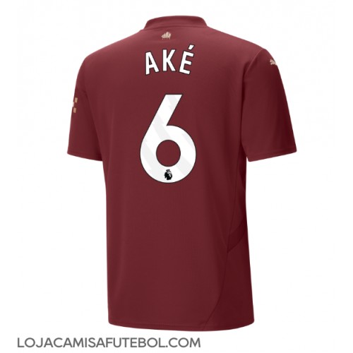 Camisa de Futebol Manchester City Nathan Ake #6 Equipamento Alternativo 2024-25 Manga Curta